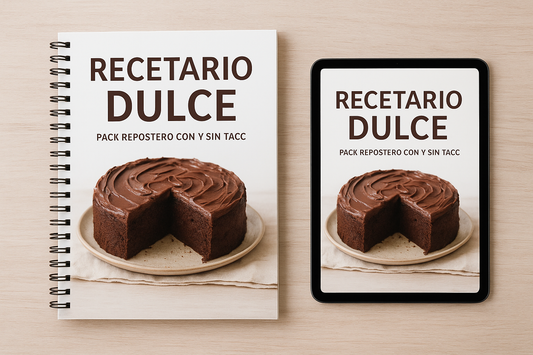 🍰 Recetario Dulce – Pack Repostero con y sin TAC